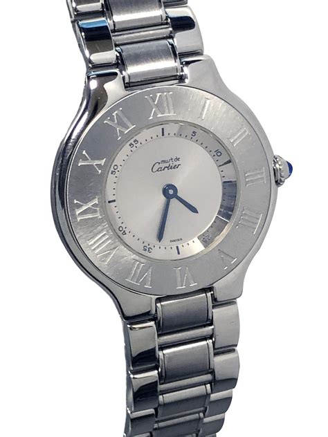 must de cartier 21 swiss made water resistant 1330|cartier must de 21 watch.